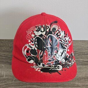 Mickey Mouse Disney Parks Authentic Original Hat Cap Fitted Red Adult  Baseball